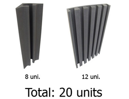 The units of the acoustic traetment pack of ATP 02 standard