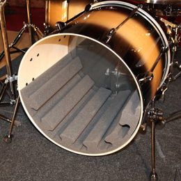 All sizes of bass drums can use the Kick pad kit